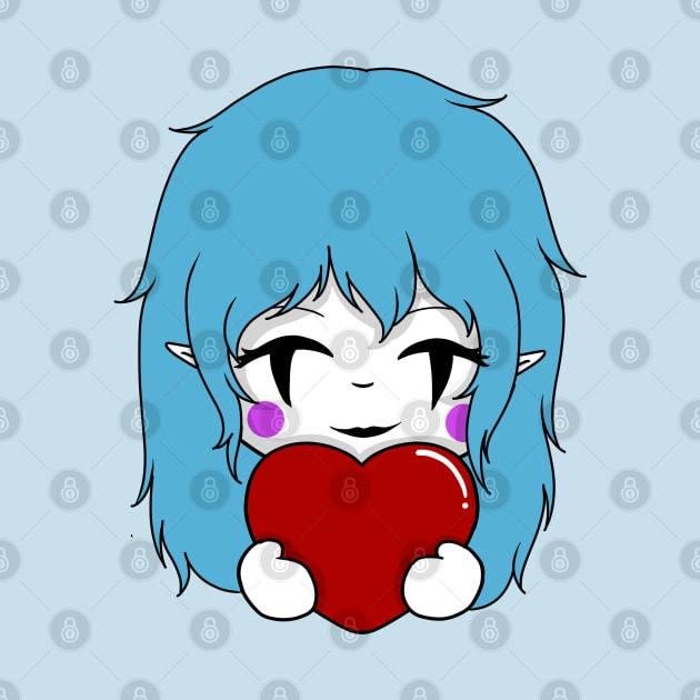 candy cane valentine chibi by LillyTheChibi