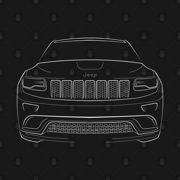 Jeep Cherokee KL - front Stencil, white by mal_photography