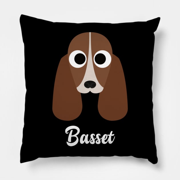 Basset - Basset Hound Pillow by DoggyStyles