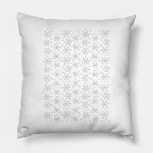 Snowflakes Pattern - White Pillow