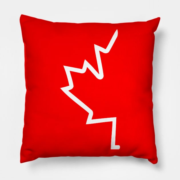 Half maple leaf Pillow by Designzz