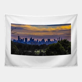 Melbourne Sunset from Yarra Boulevard Tapestry