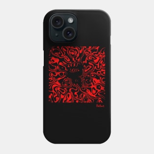 Vector Elemental Red in a Box by Blackout Design Phone Case