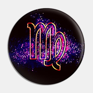 Virgo (Retro Virgo Zodiac) Pin