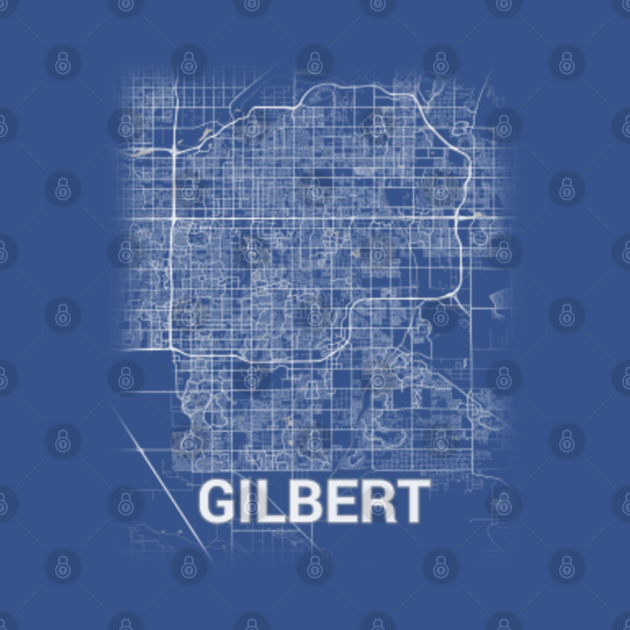 Gilbert Arizona City Map Gilbert Body Niemowlęce TeePublic PL