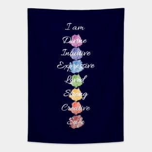 Seven Chakra Energy Affirmation Tapestry