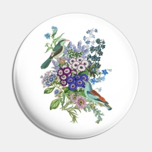 BIRDS & FLOWERS Pin