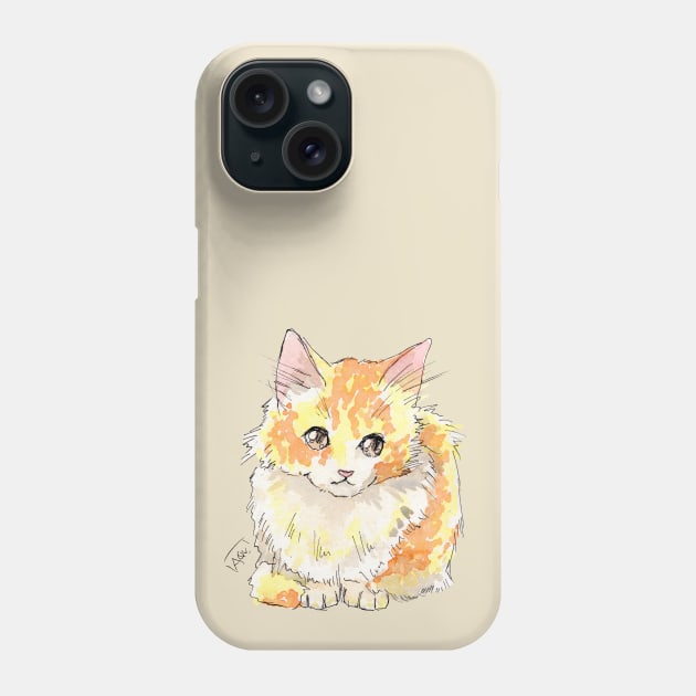 Candycorn Kitten Phone Case by Aqutalion