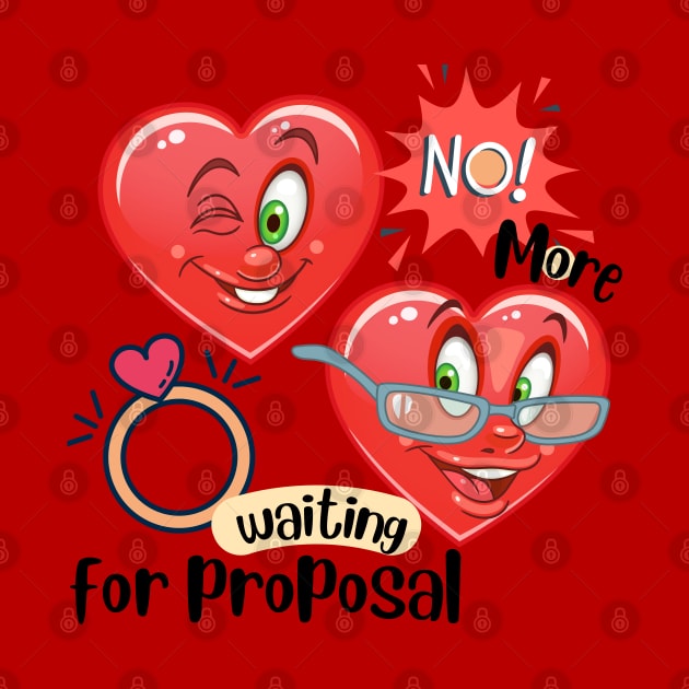 Funny cartoon hearts - marriage proposal by O.M design