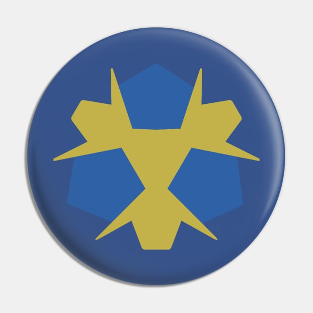 Blue Zora Sapphire Pin by lowpolyshirts