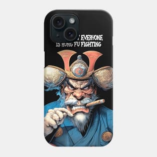 Puff Sumo: Surely not everyone is kung fu fighting on a dark (Knocked Out) background Phone Case