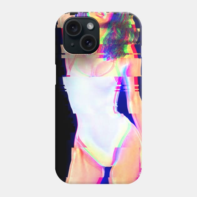 RETRO GLITCH GIRL #4 Phone Case by RickTurner