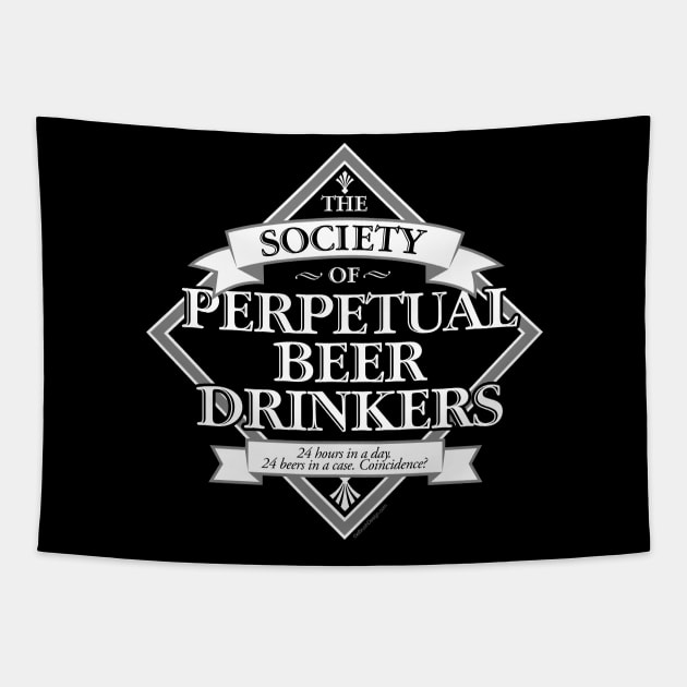 Society of Perpetual Beer Drinkers Tapestry by eBrushDesign