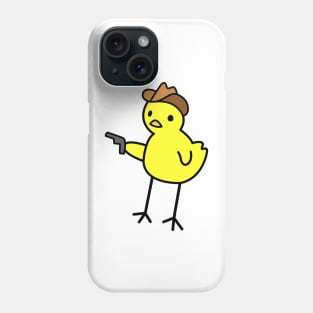 Chicken holding a gun Phone Case