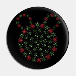 Red and green snowflakes Pin
