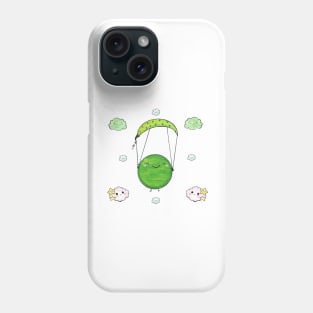 The pea jumps on a parachute Phone Case