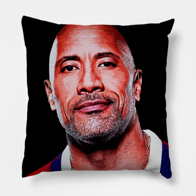 dwayne johnson Pillow by oryan80