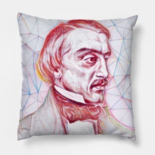 Vissarion Belinsky Portrait | Vissarion Belinsky Artwork | Line Art Pillow