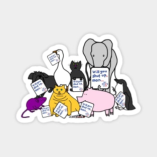 Group of Cute Animals with Joe Biden First Debate Quote Magnet