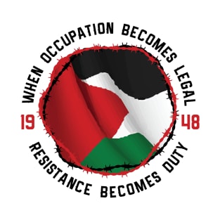 When Palestine Occupation Becomes Legal Palestinian Resistance Becomes Duty -blk T-Shirt