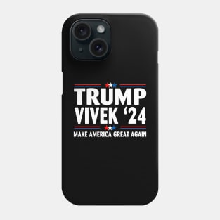 Donald Trump Vivek Ramaswamy American Flag Phone Case
