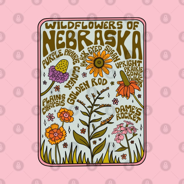 Nebraska Wildflowers by Doodle by Meg