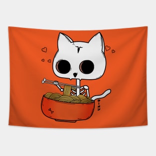 Cat Skeleton Ramen Tapestry