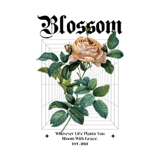 Blossom Streetwear Aesthetic - White T-Shirt