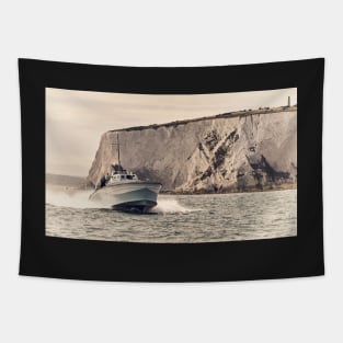 Motor Gun Boat at Speed off the Isle of Wight Tapestry