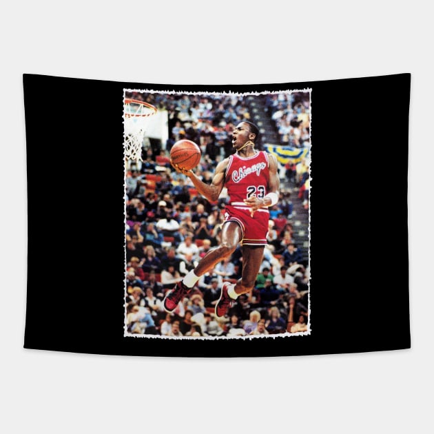 Michael Jordan Vintage Tapestry by ReaggleBlack