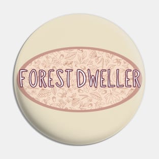 Forest Dweller Line Drawing Pin