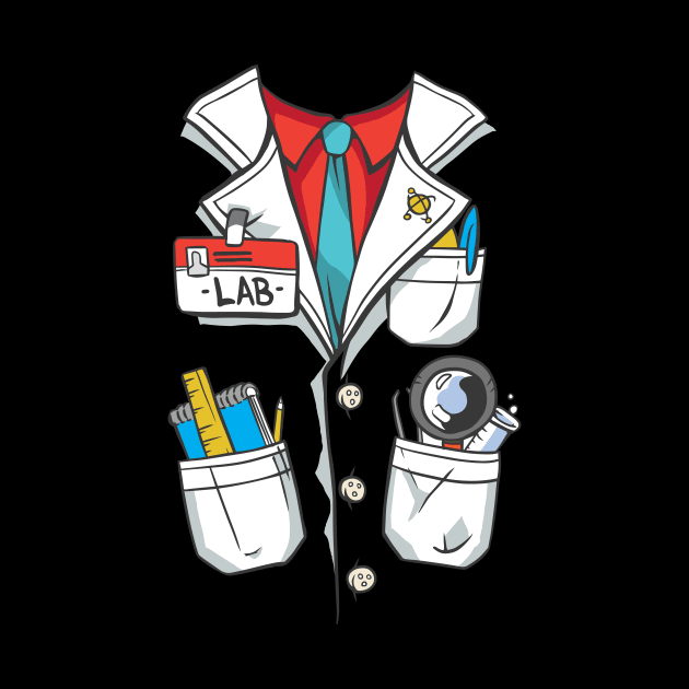 Lab Coat Costume Science Geek Funny Lab Gift by Popculture Tee Collection