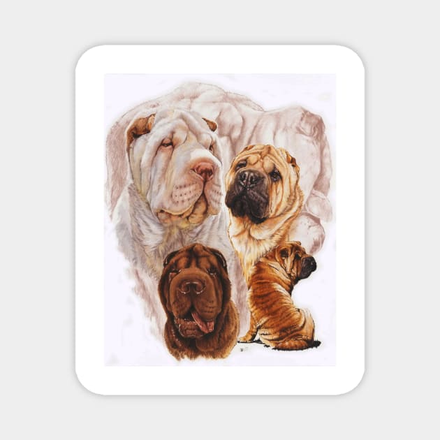 Chinese Shar Pei Medley Magnet by BarbBarcikKeith