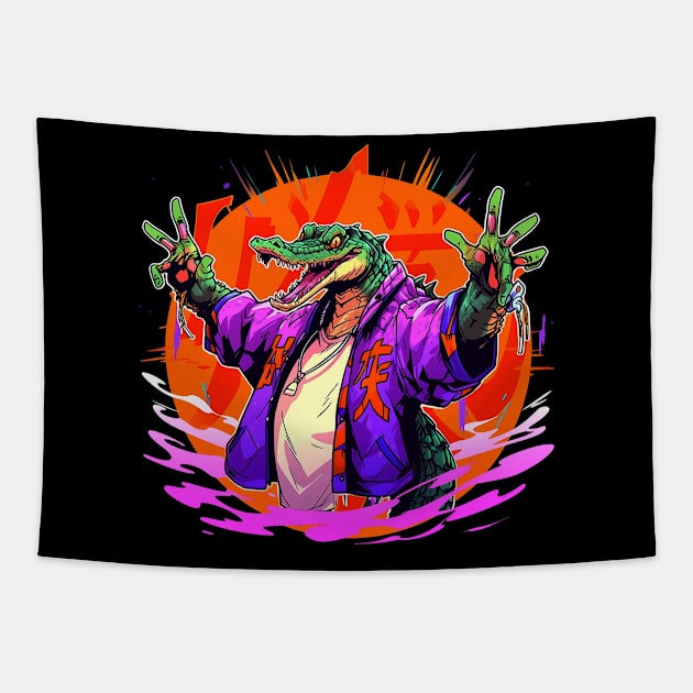 croc Tapestry by piratesnow