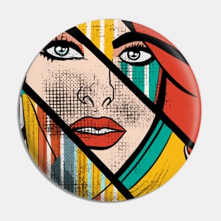 Pop Art Girl Pin