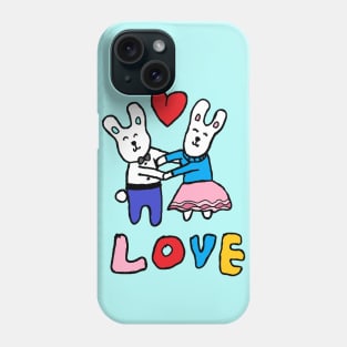 love bunny, rabbits, hand drawing Phone Case