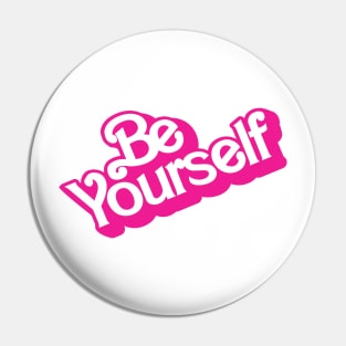 Be Yourself Barbiecore style logo design Pin