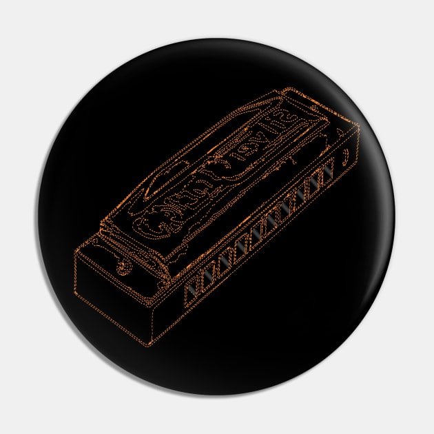 Harmonica Pin by JahWorld