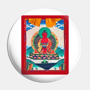 Amitabha Buddha Tibetan Buddhist Thangka Reproduction Pin