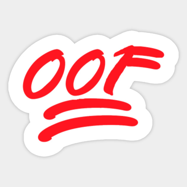 Roblox Oof Roblox Sticker Teepublic Uk - roblox oof noob head meme roblox tote teepublic