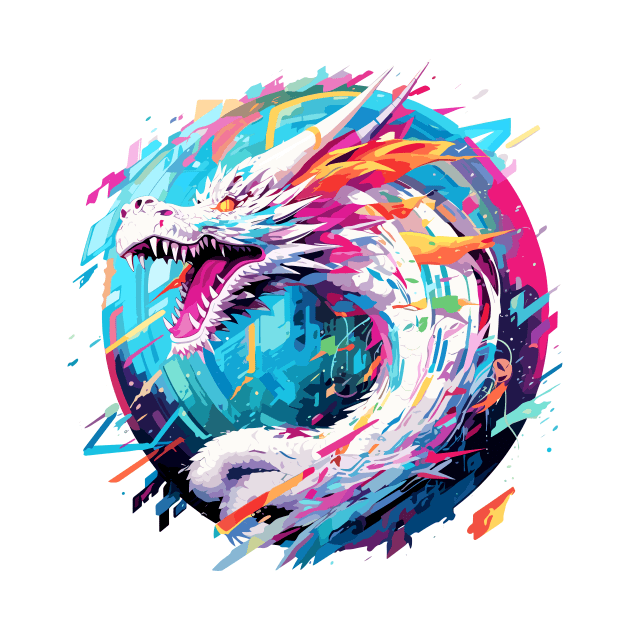 Dragon Animal Mystical World Creature Wonder Abstract by Cubebox