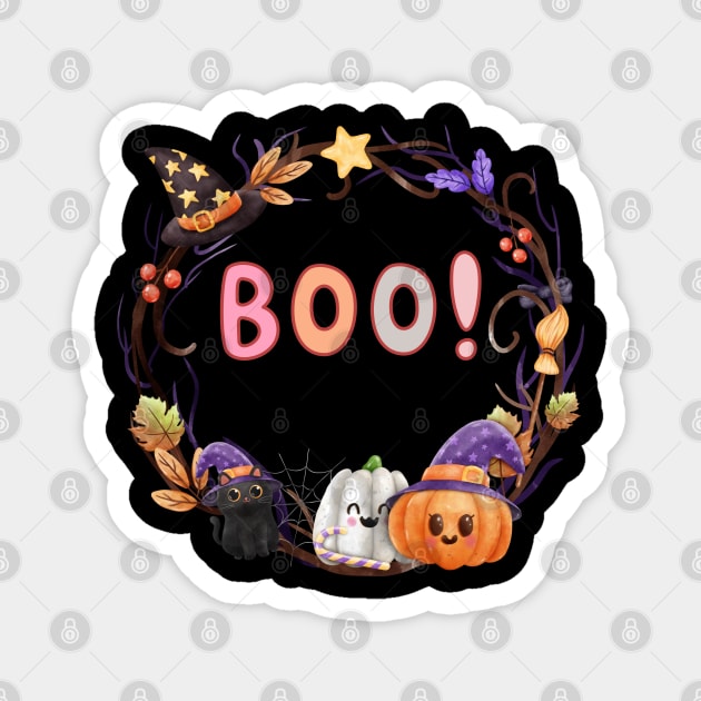 Boo! - Halloween couple Magnet by Barts Arts