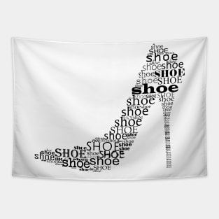 Typographic shoe Tapestry