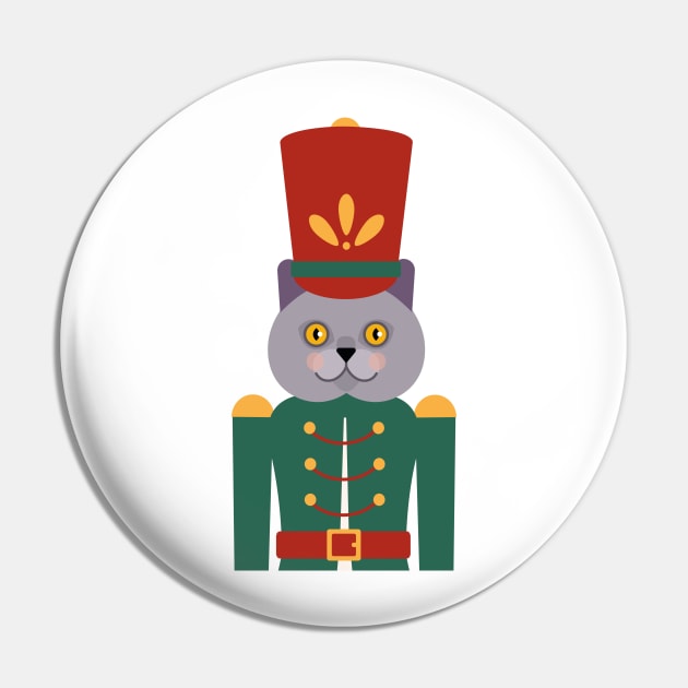 British Short Hair Nutcracker Cat Pin by sinemfiit