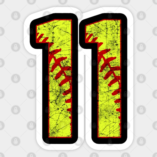 Number #11 Baseball Jersey Number T-Shirt