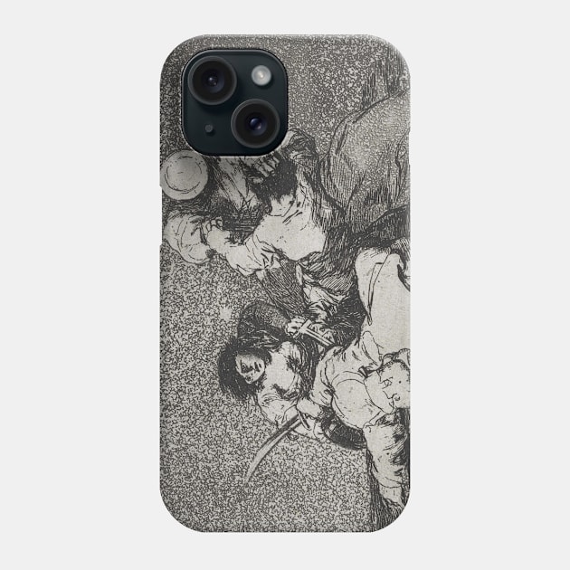 The Women Give Courage from the series Disasters of War by Francisco Goya Phone Case by Classic Art Stall