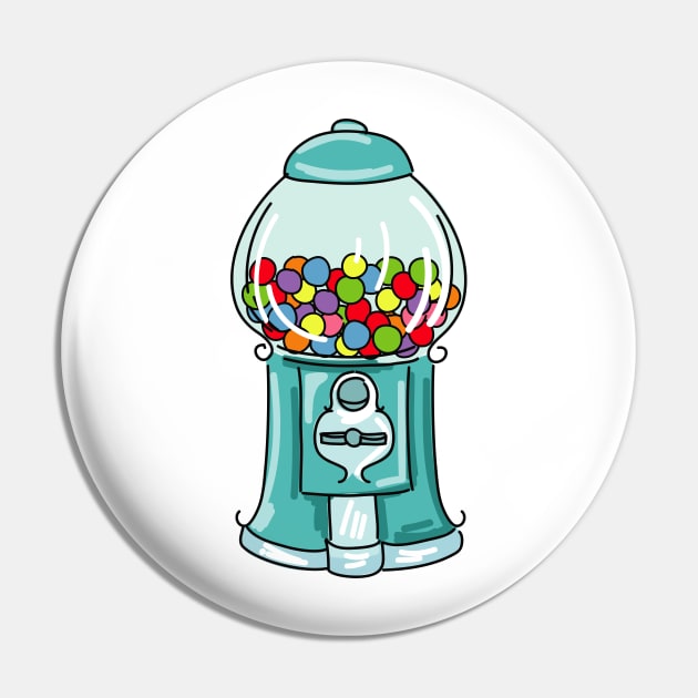 Retro Gumball Machine Pin by SWON Design