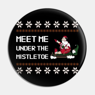 Mistletoe ugly sweater Pin