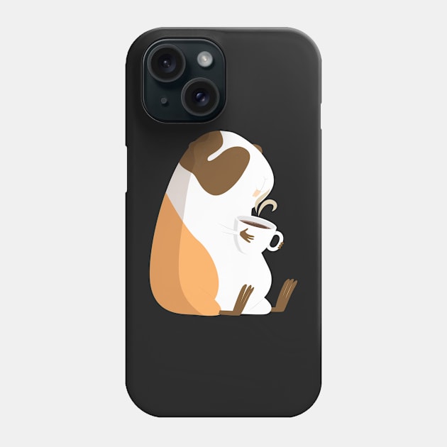 Guinea Pig Drinking Coffee Phone Case by IstoriaDesign