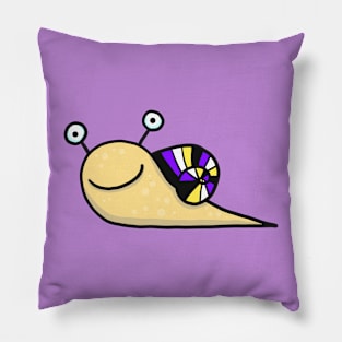 non binary snail Pillow